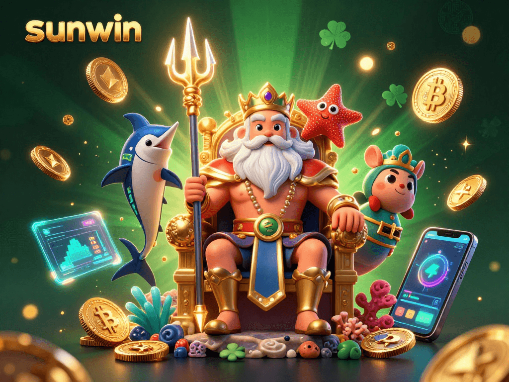 Engage in excitement with sunwin's interactive crypto-themed casino featuring Neptune!