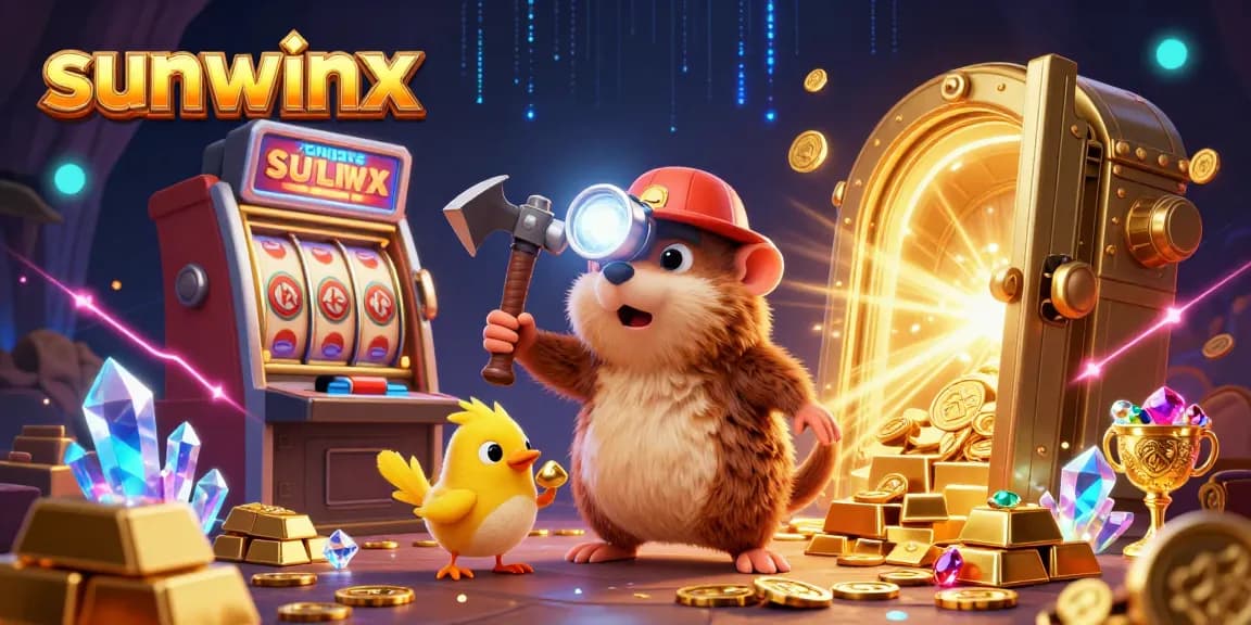 Engage in thrilling gameplay with sunwinx as a mole and canary discover hidden treasures in a vibrant casino.
