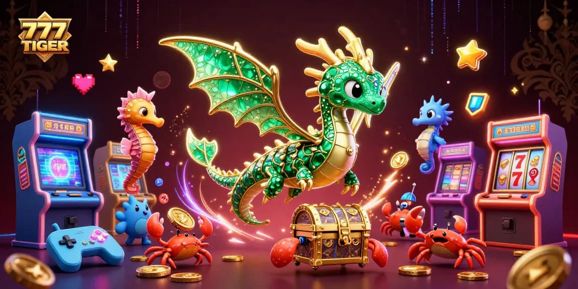 Play exciting games at 777TIGER with vibrant casino elements and stunning 3D visuals.