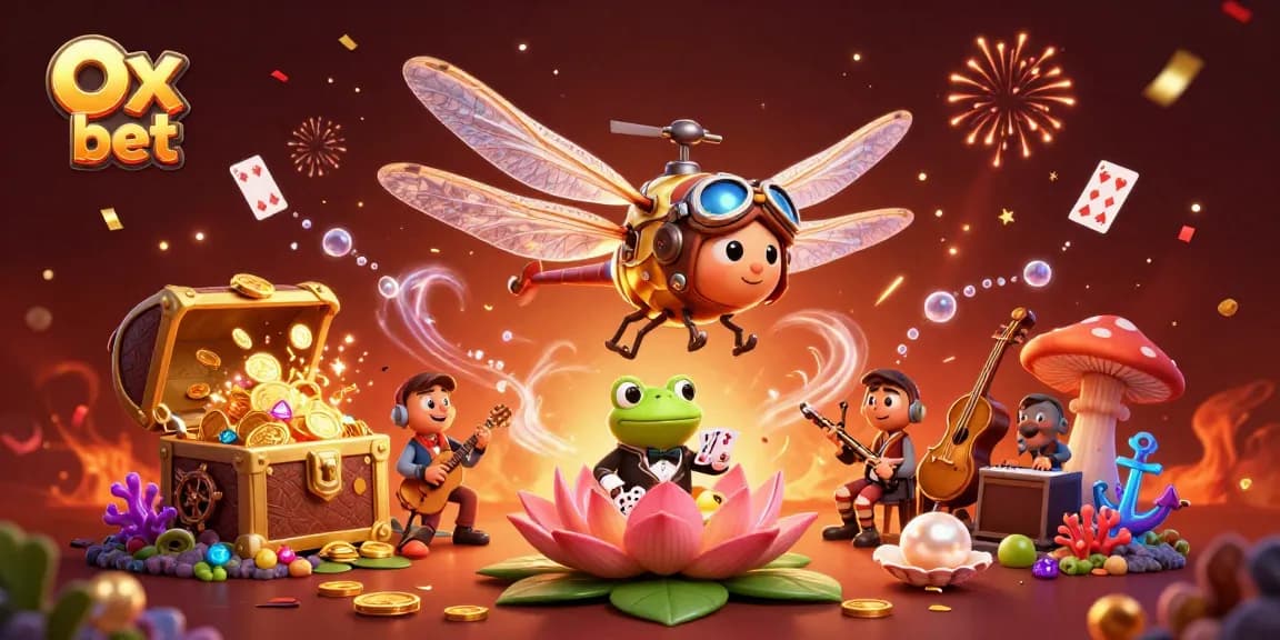 Experience the magic of Ox bet with a vibrant casino scene featuring unique characters and thrilling elements.