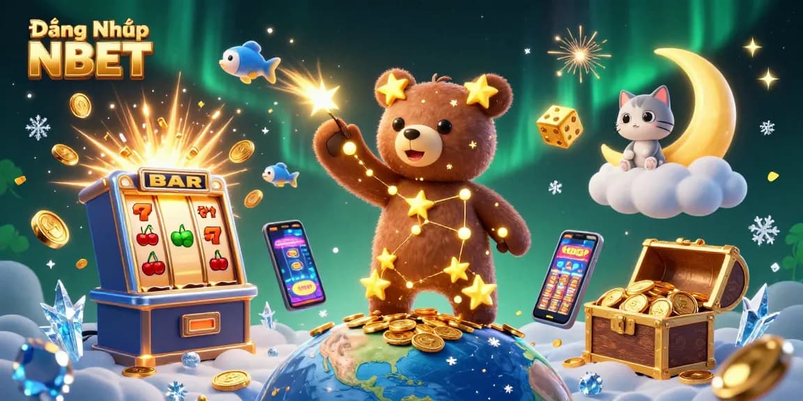 Play and win with Đăng Nhập NBET in this vibrant casino illustration.
