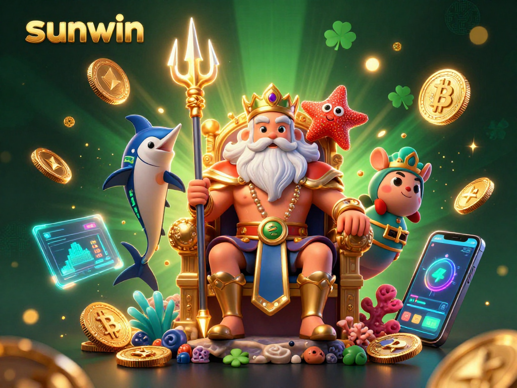 Engage in excitement with sunwin's interactive crypto-themed casino featuring Neptune!