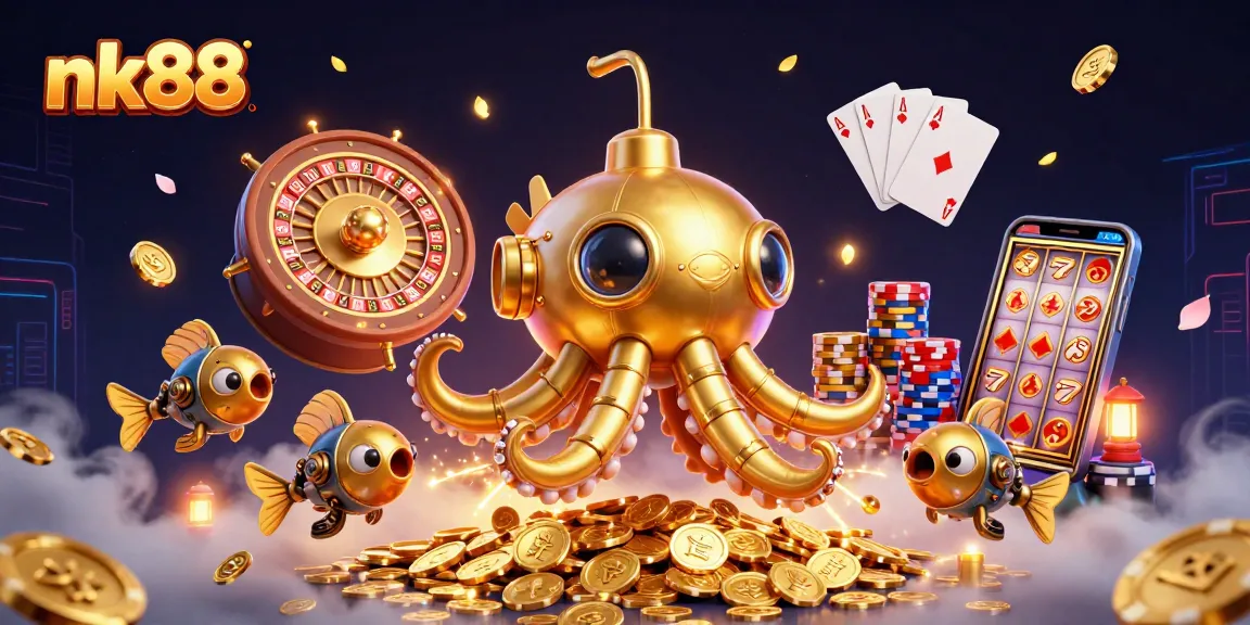 Experience exciting gameplay at nk88 with vibrant casino elements and a whimsical underwater theme.