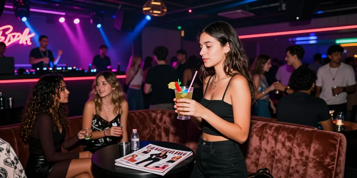 Gái gọi trong không gian club sôi động, trẻ trung và phong cách.