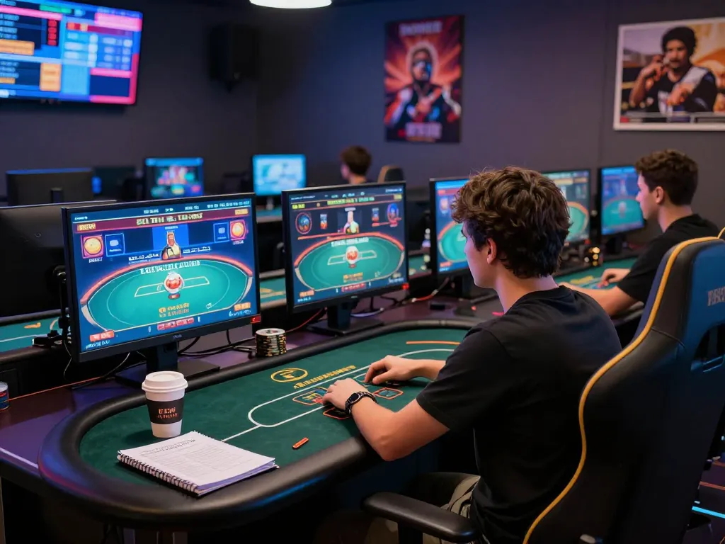 Player engaged in online casino gaming at home, exploring strategies with the 88vv app.