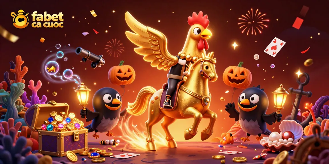 Win big with fabet com ca cuoc in a vibrant casino scene featuring a golden rooster and energetic elements.