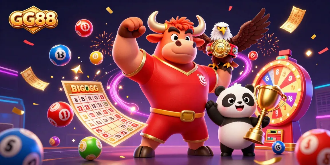 Win big with GG88: Exciting 3D casino scene featuring vibrant characters and dynamic game elements.