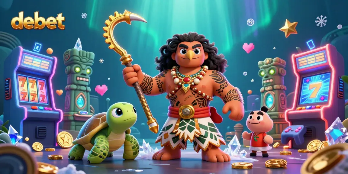 Engage with debet through colorful slots and vibrant gaming elements in a mystical underwater setting.