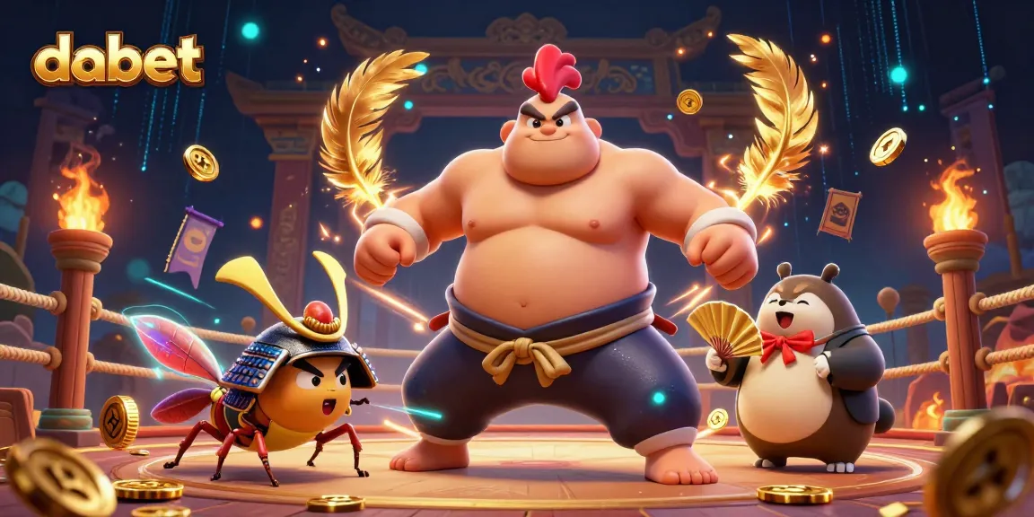 Experience exciting gameplay with dabet in a vibrant 3D casino illustration showcasing epic characters.