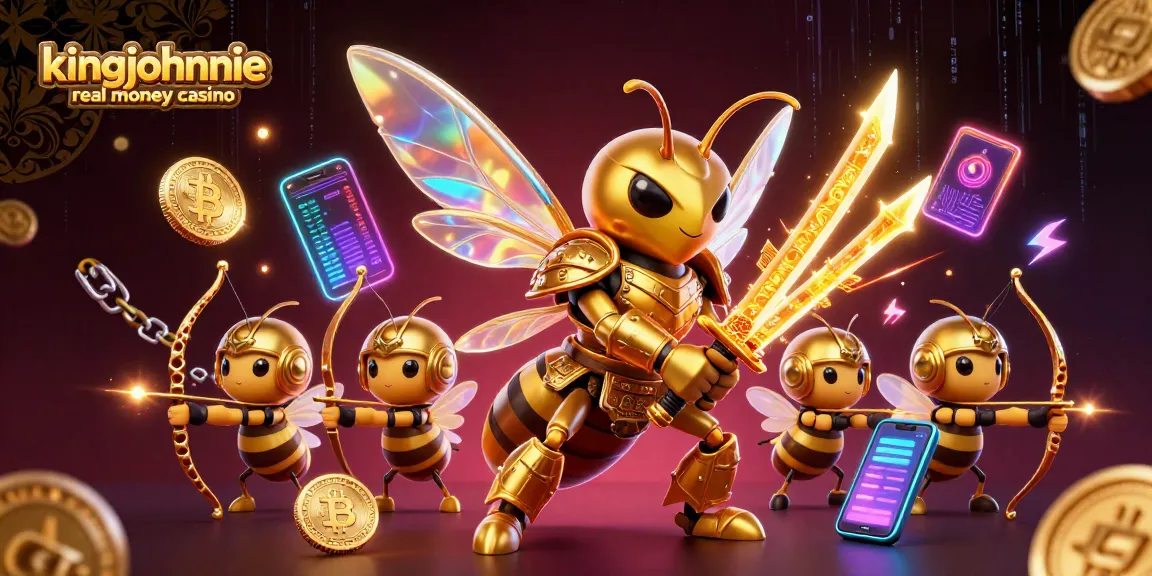 Experience the thrills of kingjohnnie real money casino with dynamic crypto visuals and vibrant gaming elements.