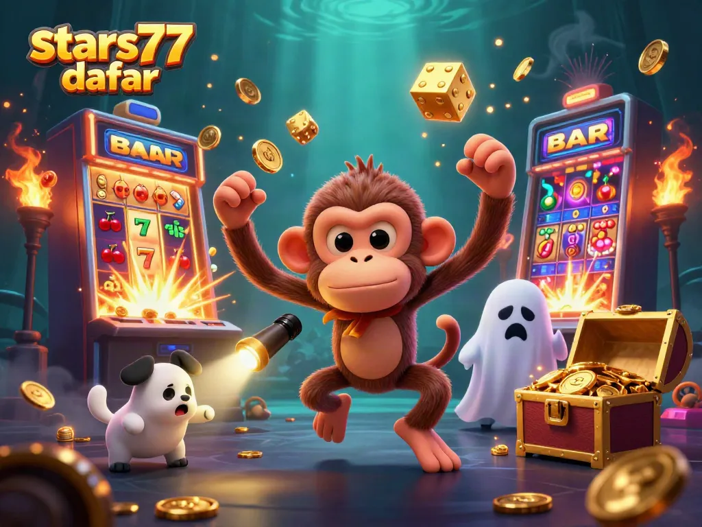 Permainan kasino seru dengan stars77 daftar, monyet poltergeist dan anjing pemburu hantu.