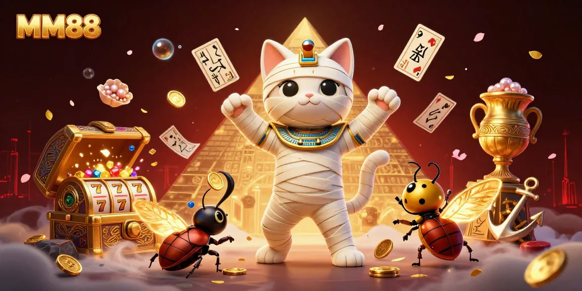 Experience the thrill of MM88's casino world with dynamic gaming scenes and captivating characters.