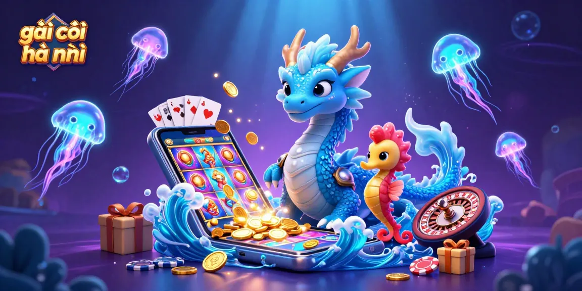 Hình ảnh gái gọi hà nội trong bối cảnh casino sôi động đầy màu sắc và chiến thắng.