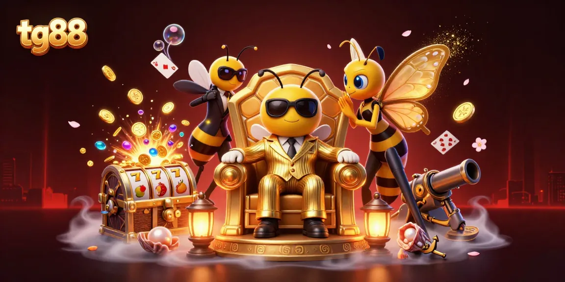 Engage in thrilling gameplay at tg88's casino, featuring a vibrant bumblebee mob boss among rich, exciting game elements.