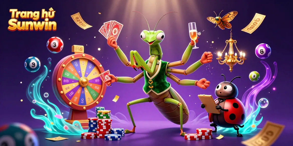 Engage in thrilling games at Trang chủ Sunwin with dynamic lottery balls and vibrant casino elements.