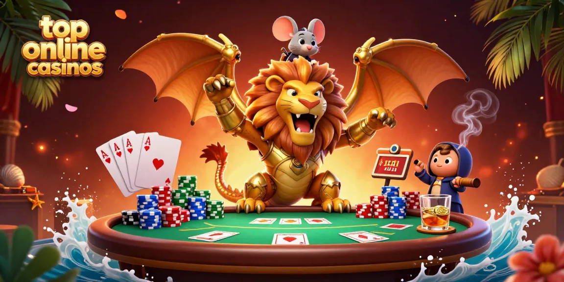 Experience the excitement of top online casinos with vibrant 3D digital art showcasing thrilling poker action.
