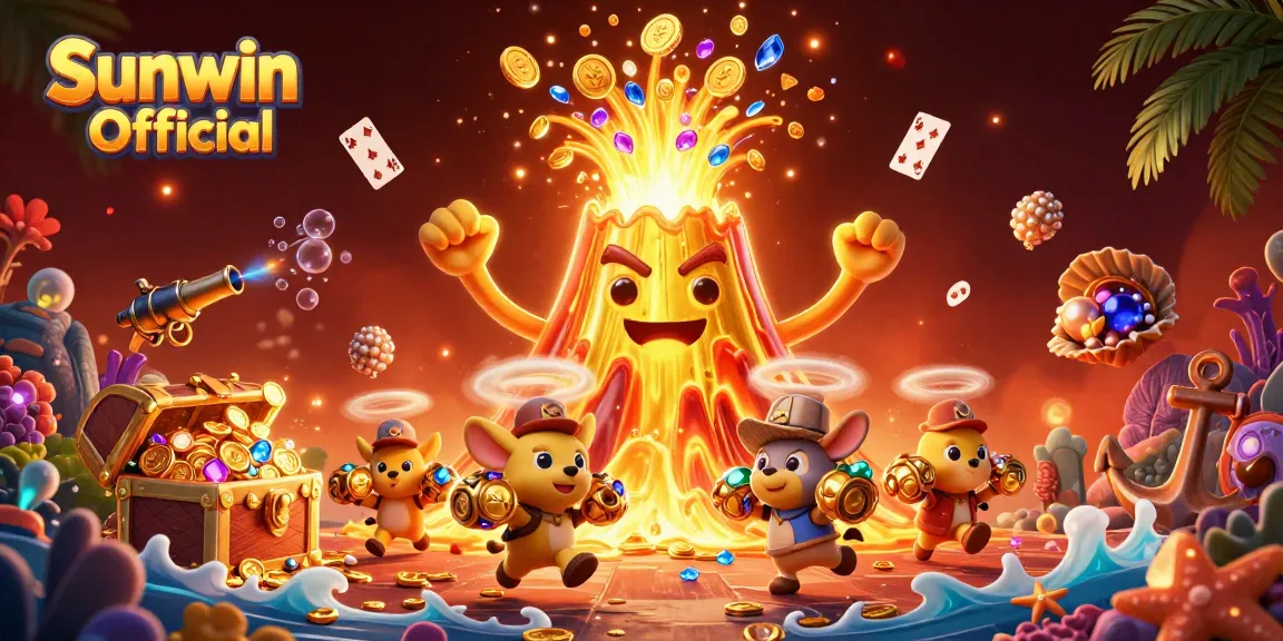Experience thrilling treasure hunts with Sunwin Official featuring vibrant 3D casino adventure elements.