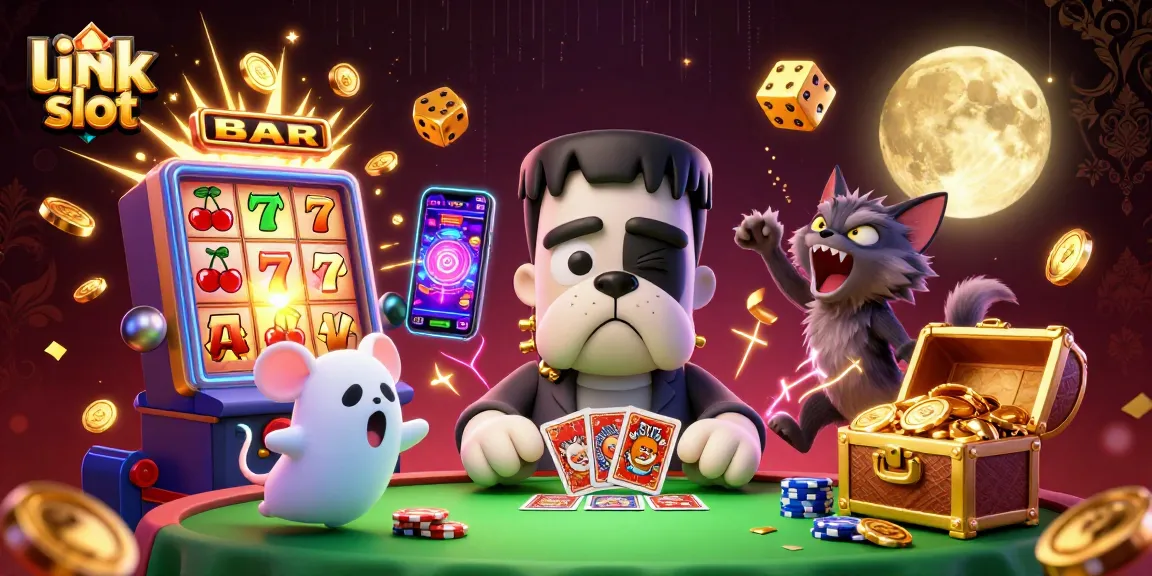 Mainkan link slot di JANDA4D dengan ilustrasi kasino 3D yang menarik dan banyak elemen permainan.