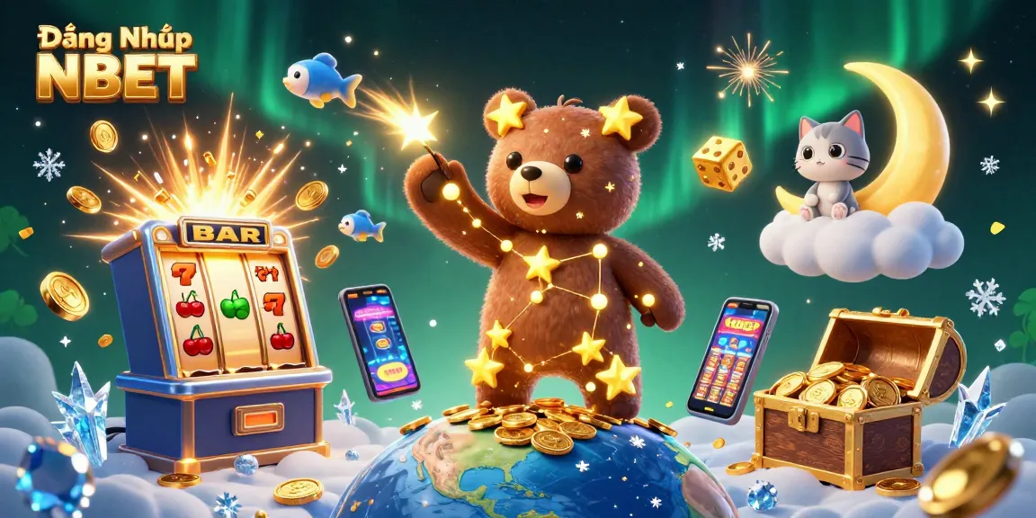 Play and win with Đăng Nhập NBET in this vibrant casino illustration.