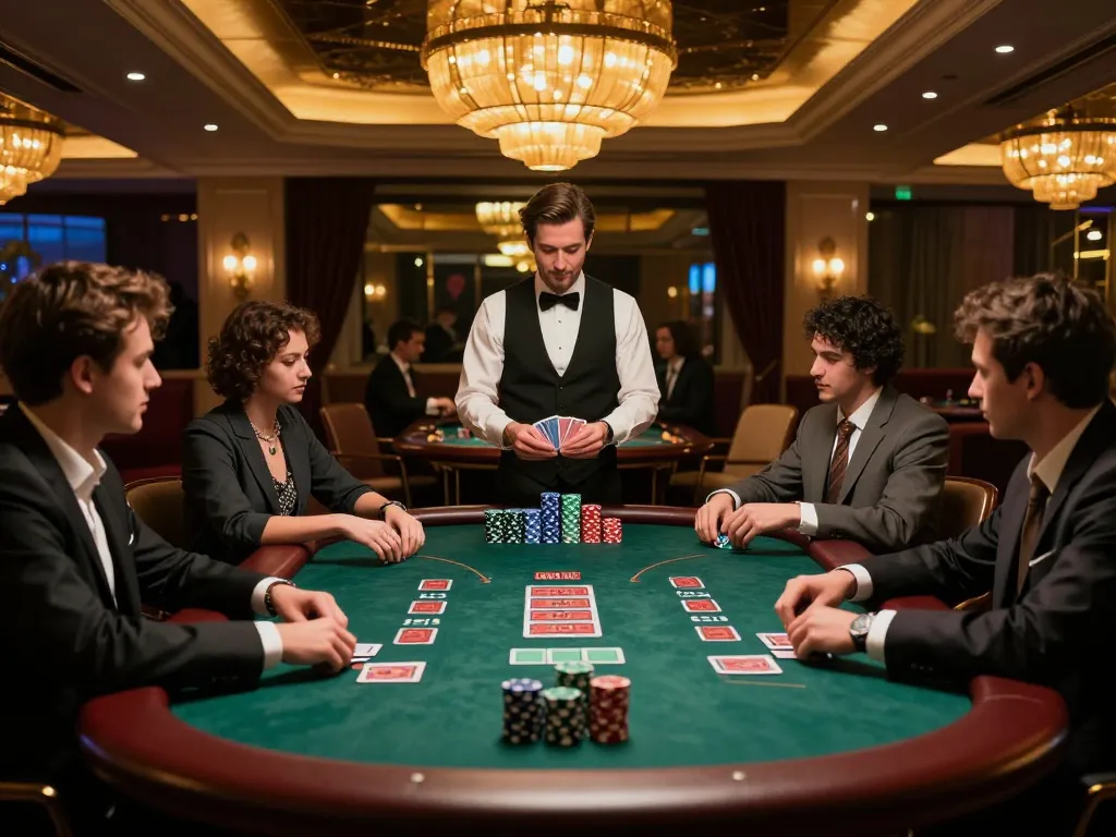 Engaging scene of Đăng Ký NET88 with players immersed in a dynamic blackjack game