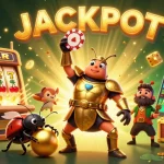 Win big at ea88 with a vibrant 3D illustration featuring poker and jackpot elements.