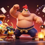 Experience fun gambling action with jokaroom no deposit bonus casinos in this vibrant illustration.