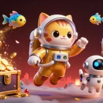 Spin the reels of 58win with a vibrant 3D illustration capturing an adventurous online casino scene.