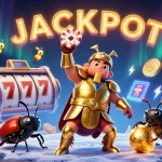 Engage in thrilling gaming at link 69VN while witnessing a 3D beetle champion celebrating a jackpot.